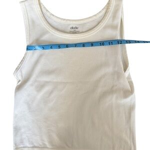 Elodie Cream Ribbed Tank Top